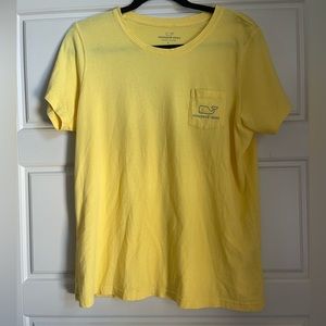 Yellow Vineyard Vines Pocket Tee